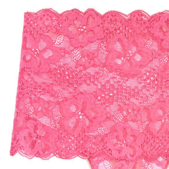 VS High-Waist Thong Rose Floral Lace NWT Scalloped Edges Sexy Romantic Gorgeous - Picture 13 of 16